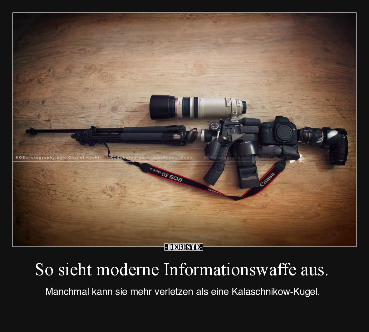 So sieht moderne Informationswaffe aus. Manchmal kann sie mehr verletzen als eine Kalaschnikow-Kugel.