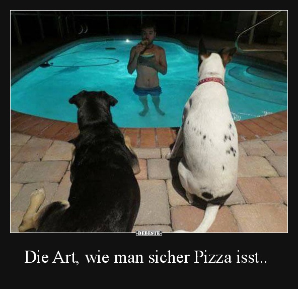 Die Art, wie man sicher Pizza isst..