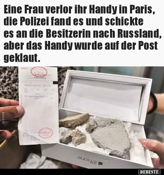 Eine Frau verlor ihr Handy in Paris, die Polizei fand es..