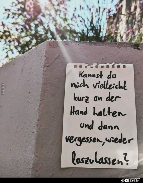 Kannst du mich vielleicht kurz an der Hand halten.. - Lustige Bilder | DEBESTE.de