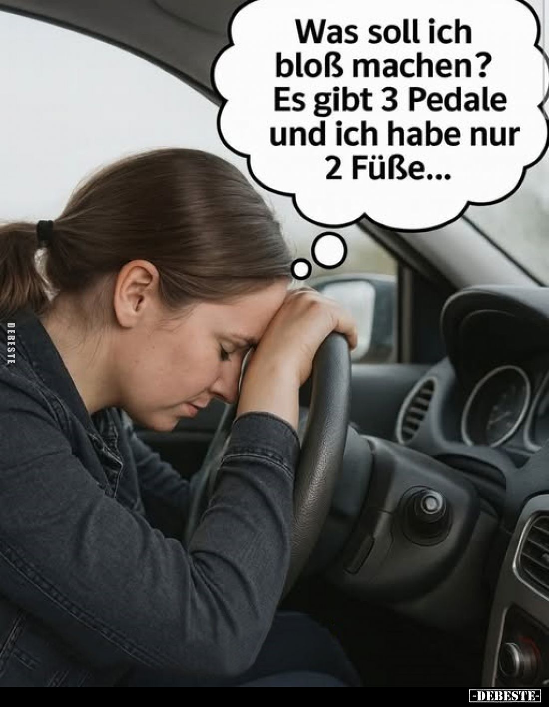 Was soll ich bloß machen? Es gibt 3 Pedale und ich habe nur 2 Füße...