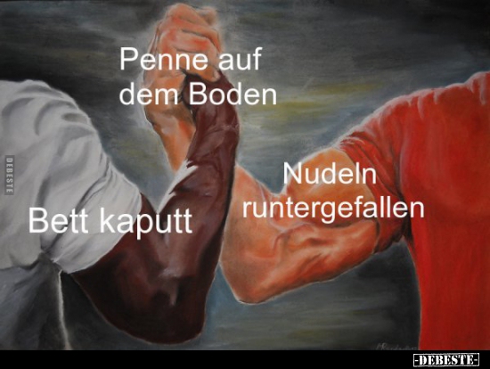 Penne auf dem Boden..