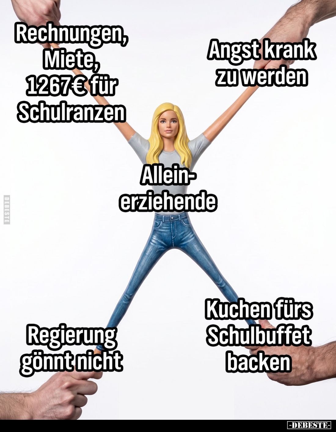 Alleinerziehende:
Rechnungen, Miete, 1267€ für Schulranzen
-
Angst krank zu werden
-
Regierung gönnt nicht
-
Kuchen fü...