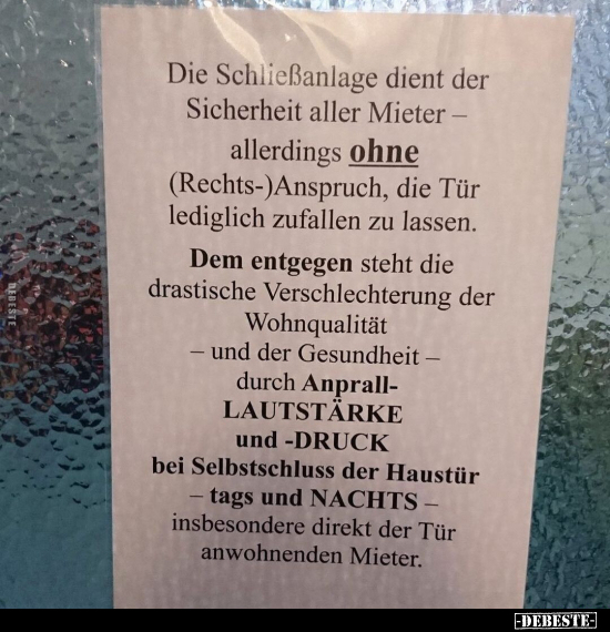 Die Schließanlage dient der Sicherheit aller.. - Lustige Bilder | DEBESTE.de