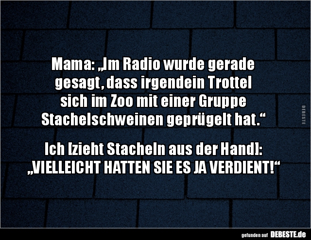 Mama: „Im Radio wurde gerade gesagt, dass irgendein.." - Lustige Bilder | DEBESTE.de