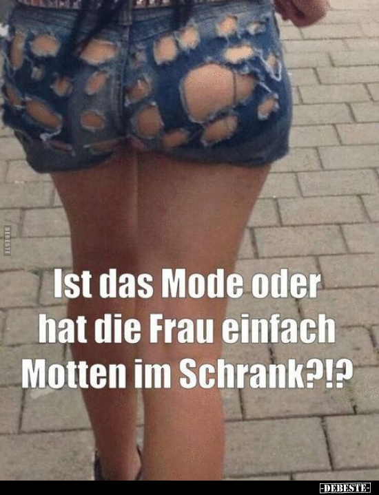 Ist das Mode oder hat die Frau einfach Motten im Schrank?!? - Lustige Bilder | DEBESTE.de