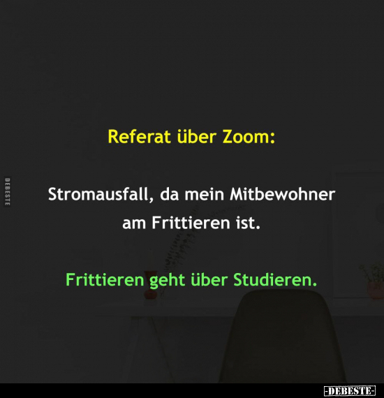 Referat über Zoom: Stromausfall, da mein Mitbewohner am.. - Lustige Bilder | DEBESTE.de