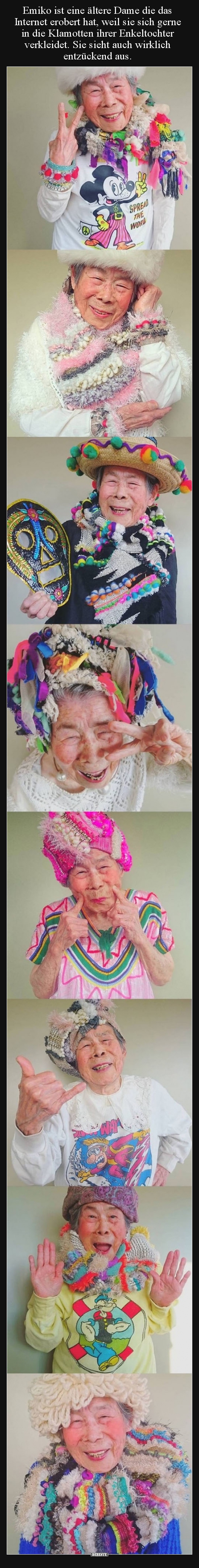 Emiko ist eine ältere Dame die das Internet erobert hat..