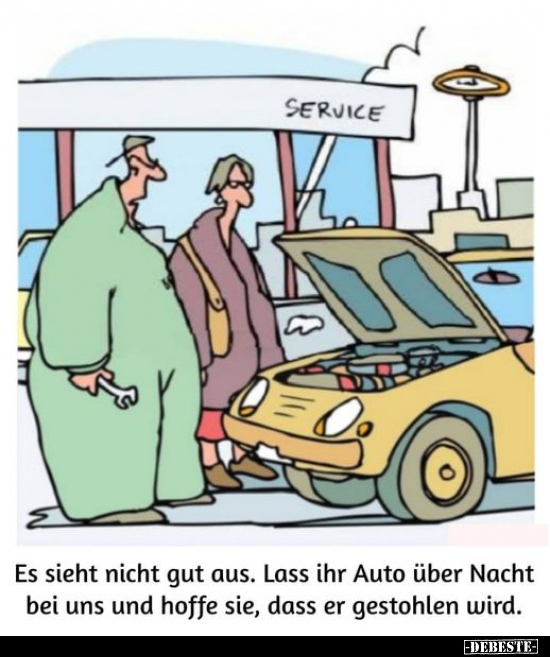 Es sieht nicht gut aus. Lass ihr Auto über Nacht.. - Lustige Bilder | DEBESTE.de