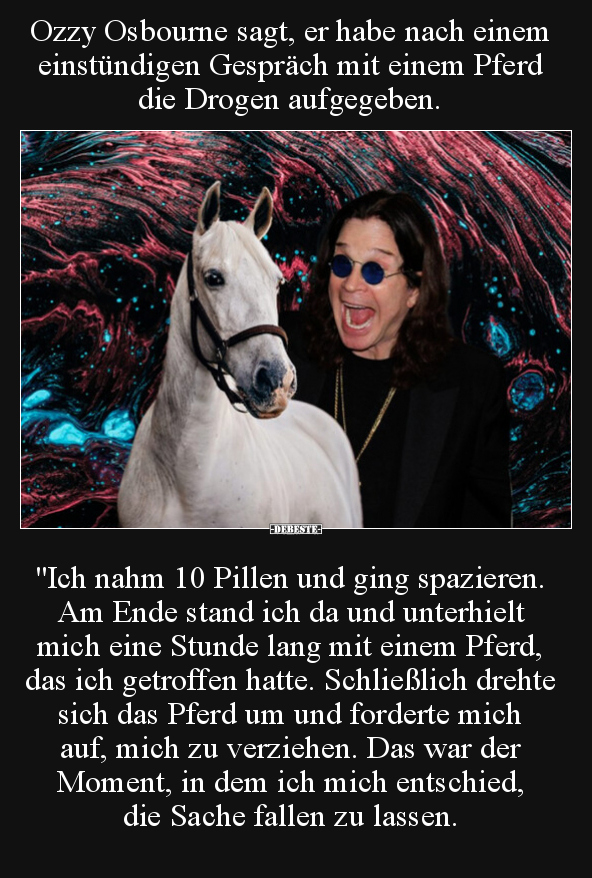 Ozzy Osbourne sagt, er habe nach einem einstündigen.. - Lustige Bilder | DEBESTE.de