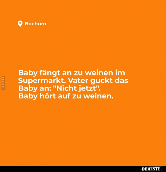 Baby fängt an zu weinen im Supermarkt.. - Lustige Bilder | DEBESTE.de