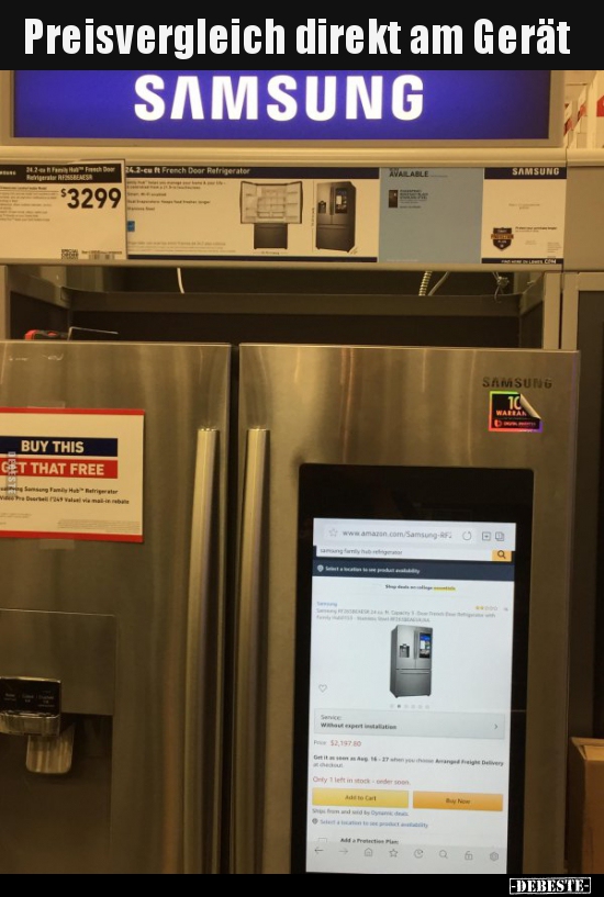 Preisvergleich direkt am Gerät..