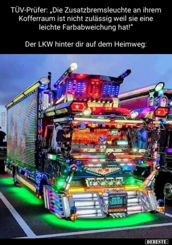 TÜV-Prüfer: "Die Zusatzbremsleuchte an ihrem Kofferraum ist.." - Lustige Bilder | DEBESTE.de