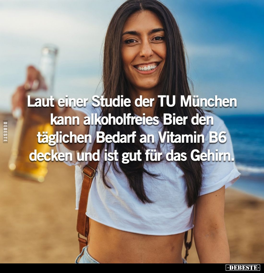 Laut einer Studie der TU München kann alkoholfreies Bier den täglichen Bedarf an Vitamin B6 decken und ist gut für das Gehirn...