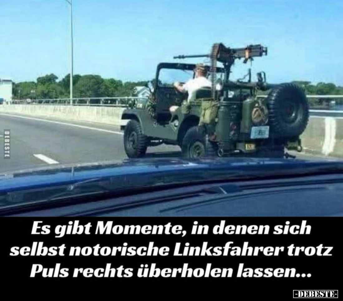 Es gibt Momente, in denen sich selbst notorische Linksfahrer trotz Puls rechts überholen lassen...