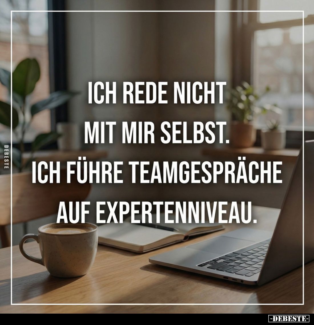 Ich rede nicht mit mir selbst. Ich führe Teamgespräche auf Expertenniveau.