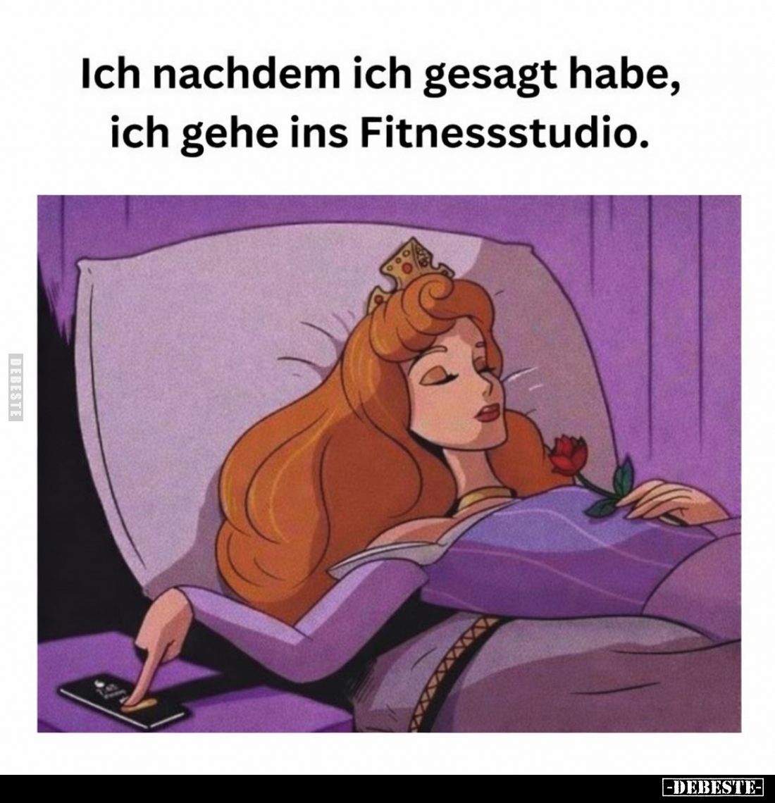 Ich nachdem ich gesagt habe, ich gehe ins Fitnessstudio.
