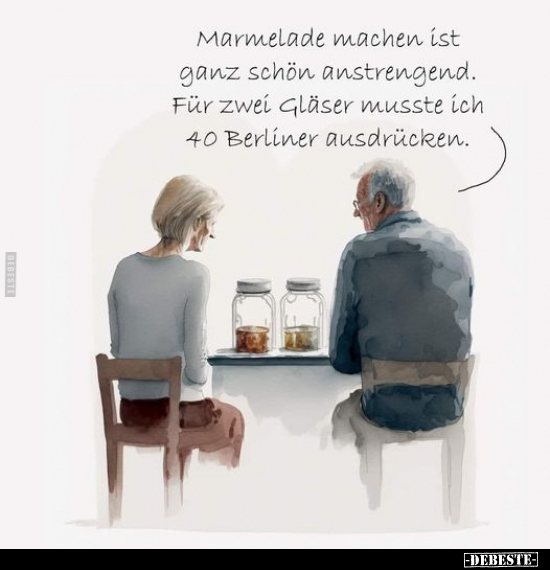 Marmelade machen ist ganz schön anstrengend... - Lustige Bilder | DEBESTE.de