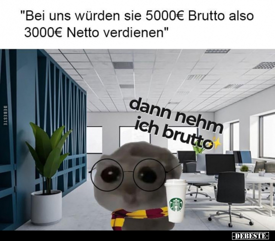 "Bei uns würden sie 5000€ Brutto also 3000€ Netto.." - Lustige Bilder | DEBESTE.de