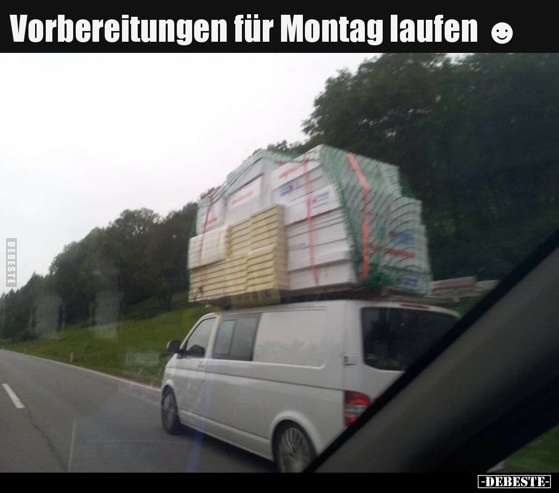 Vorbereitungen für Montag laufen.