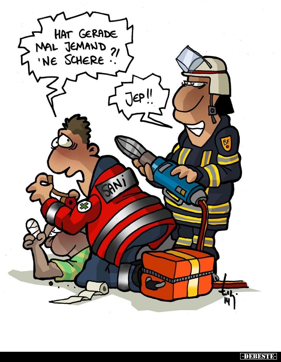 Hat gerade mal jemand 'ne Schere..
- Jep!!