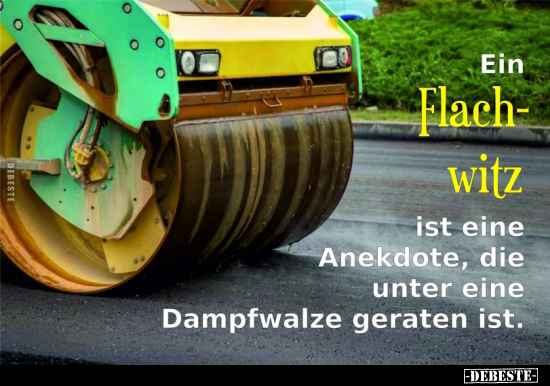 Ein Flachwitz ist eine Anekdote.. - Lustige Bilder | DEBESTE.de