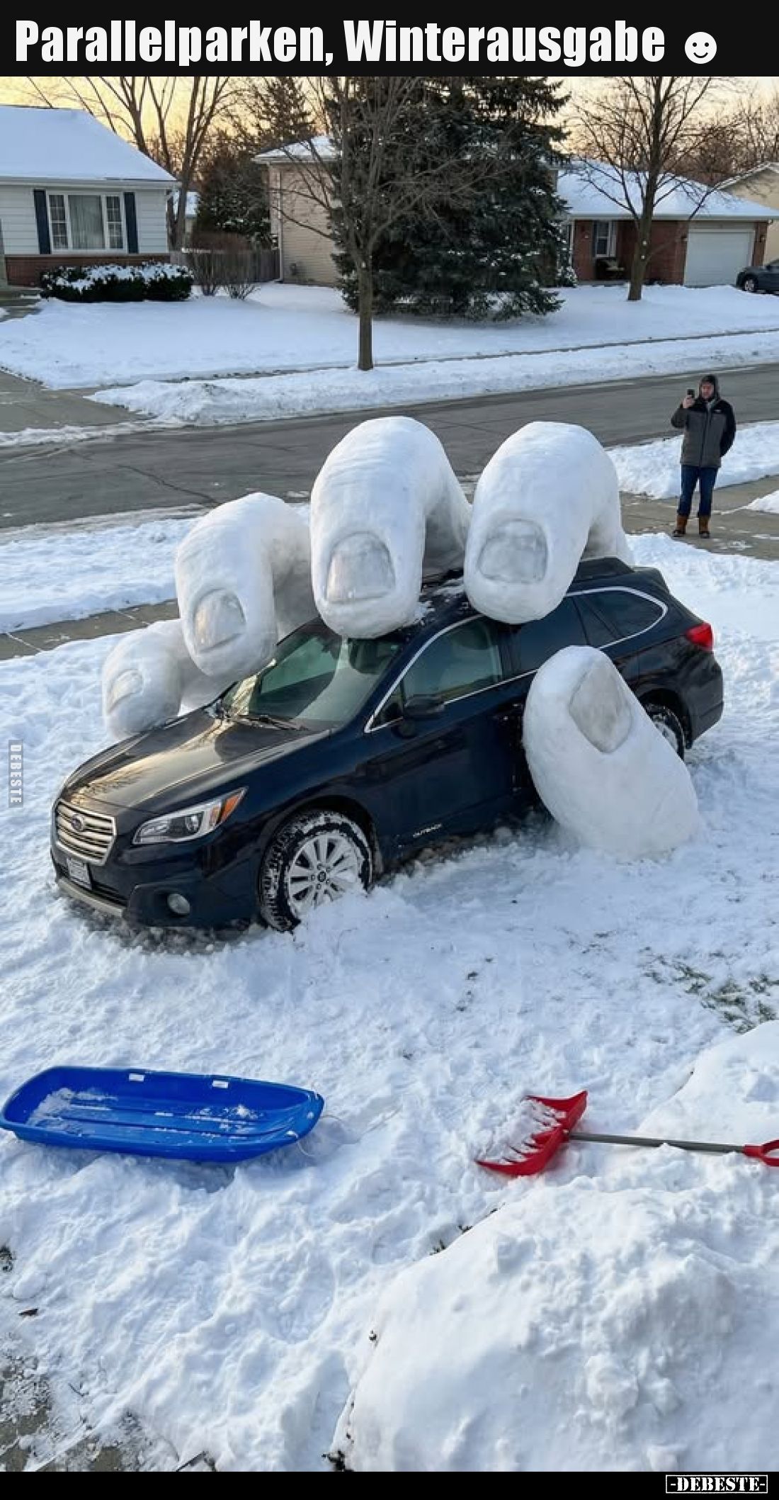 Parallelparken, Winterausgabe.