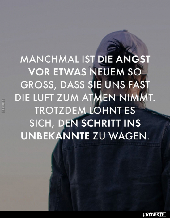 Manchmal ist die Angst vor etwas Neuem so gross.. - Lustige Bilder | DEBESTE.de