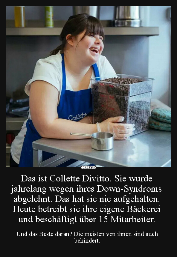 Das ist Collette Divitto. Sie wurde jahrelang wegen ihres.. - Lustige Bilder | DEBESTE.de