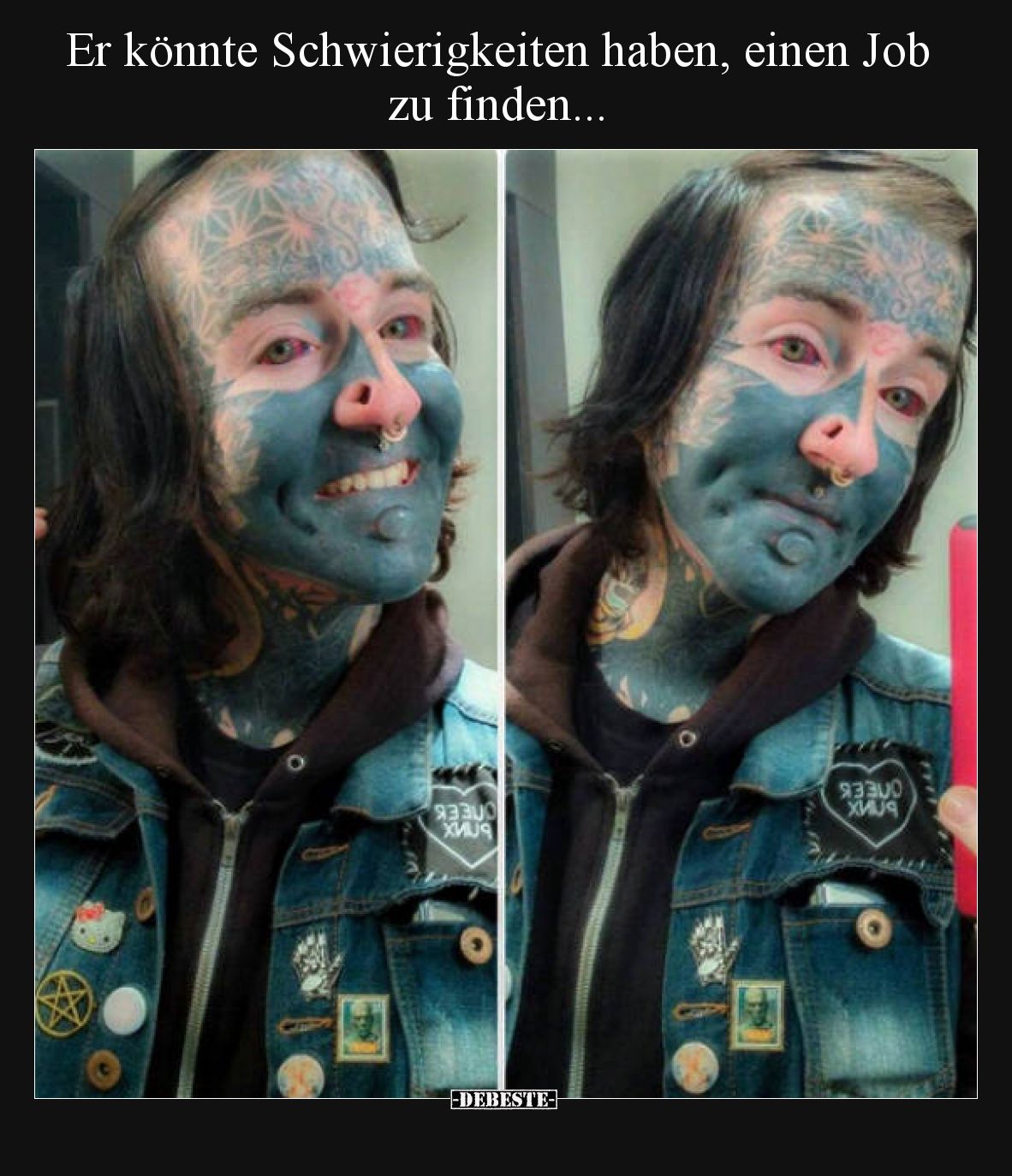 Er könnte Schwierigkeiten haben, einen Job zu finden.