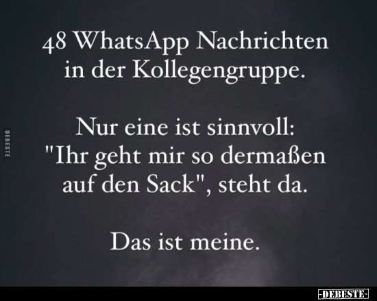 48 WhatsApp Nachrichten in der Kollegengruppe.. - Lustige Bilder | DEBESTE.de