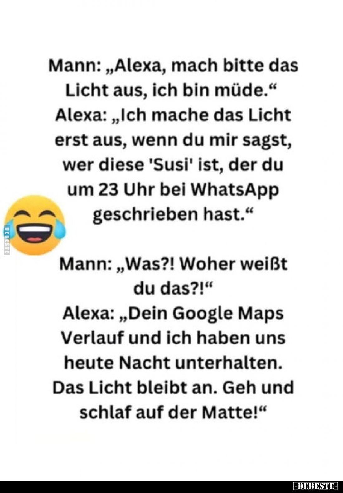 Mann: "Alexa, mach bitte das Licht aus, ich bin müde.".. - Lustige Bilder | DEBESTE.de