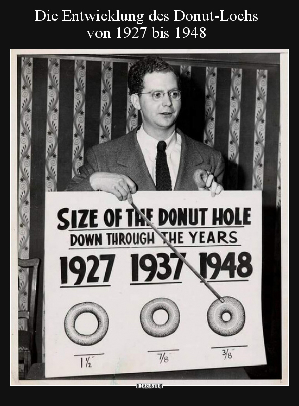 Die Entwicklung des Donut-Lochs von 1927 bis 1948.. - Lustige Bilder | DEBESTE.de