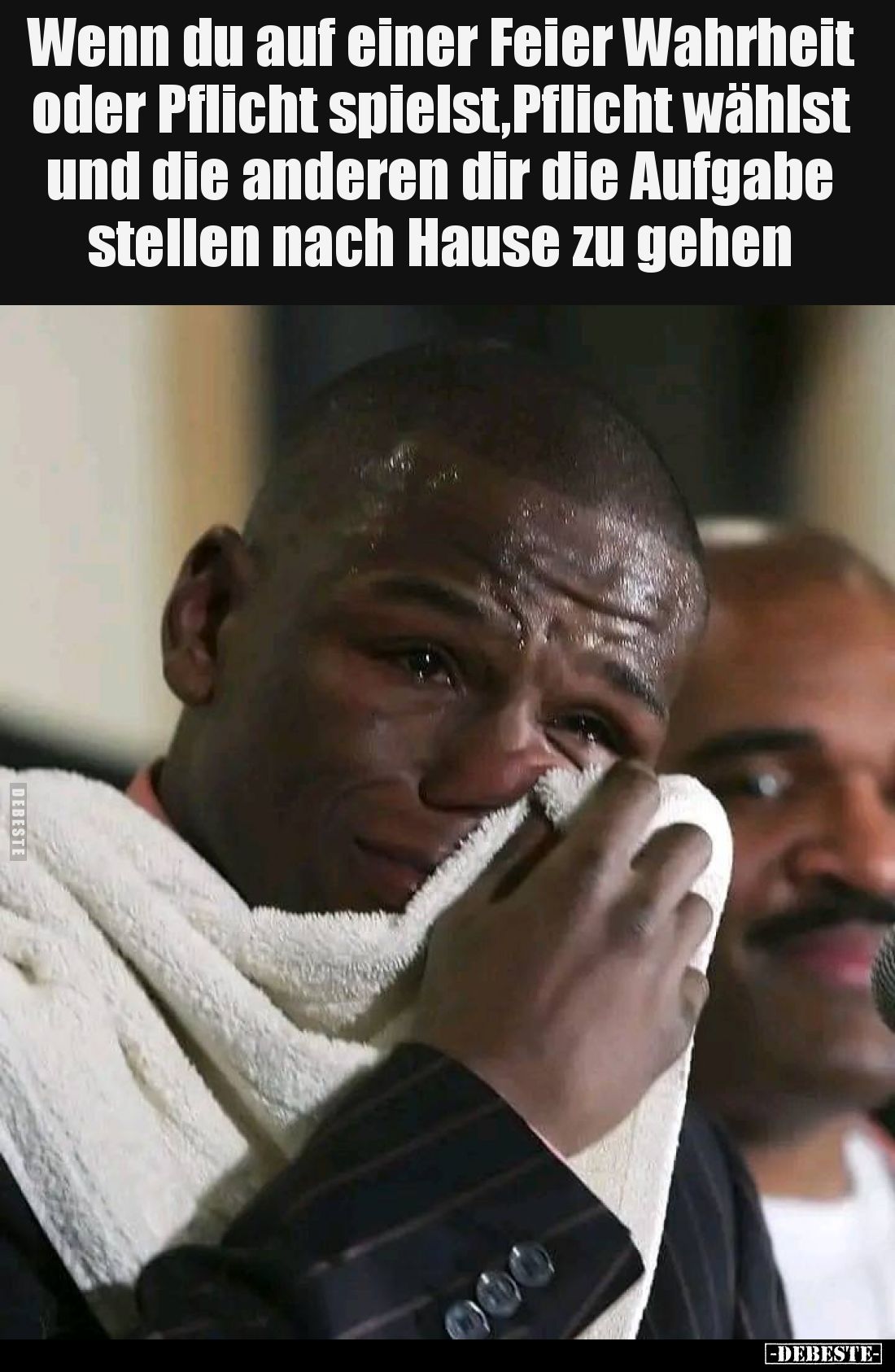 Wenn du auf einer Feier Wahrheit oder Pflicht spielst,
Pflicht wählst und die anderen dir die Aufgabe stellen nach Hause zu ...