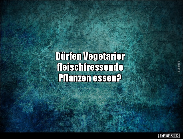 Dürfen Vegetarier fleischfressende Pflanzen.. - Lustige Bilder | DEBESTE.de