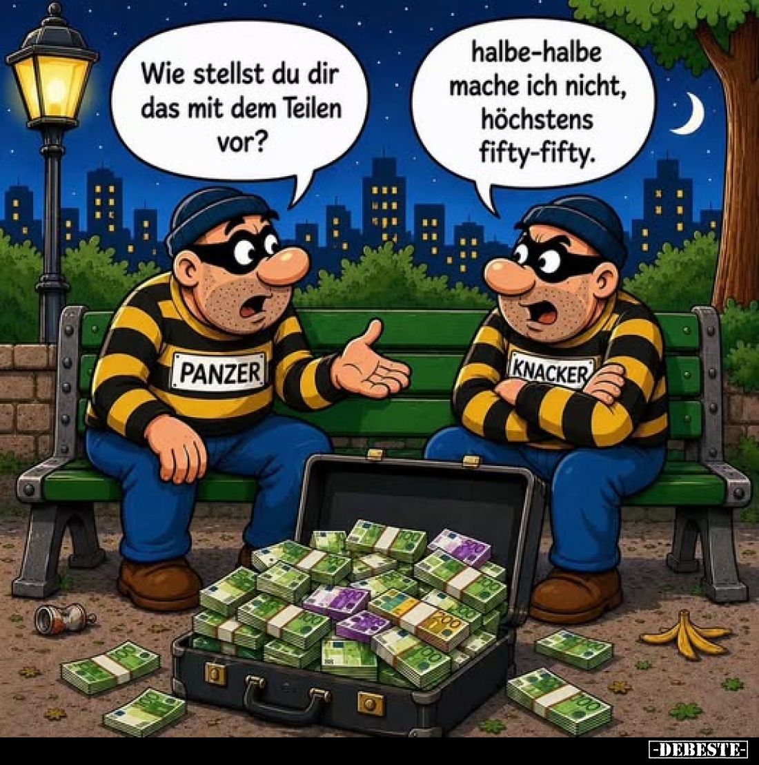 Wie stellst du dir das mit dem Teilen vor?
-
halbe-halbe mache ich nicht, höchstens fifty-fifty.