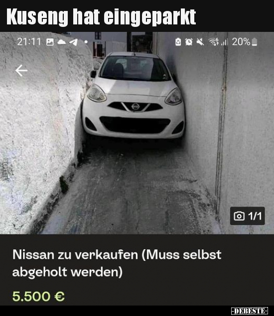 Kuseng hat eingeparkt.. - Lustige Bilder | DEBESTE.de