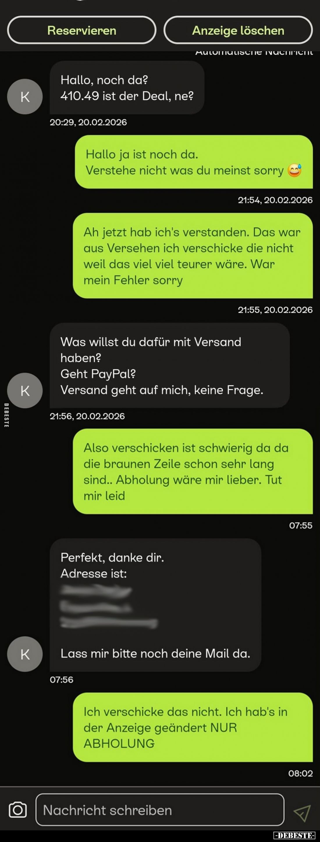Hallo, noch da?
410.49 ist der Deal, ne?
-
Hallo ja ist noch da.
Verstehe nicht was du meinst sorry
Ah jetzt hab ich's v...