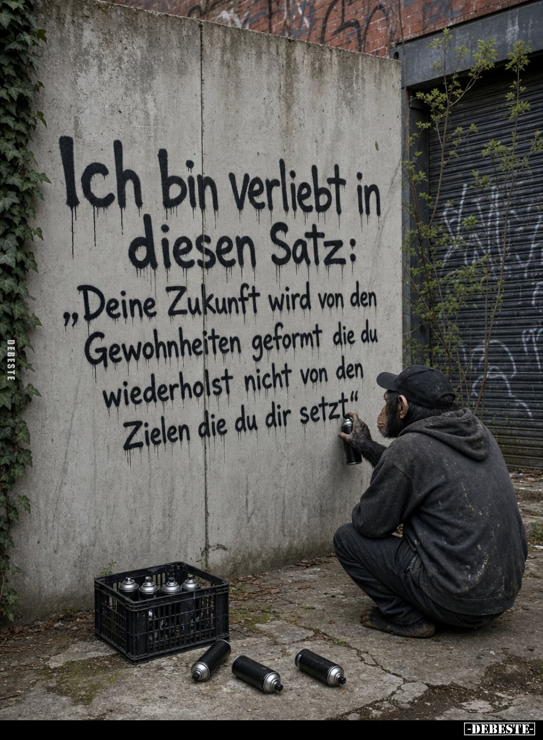 Ich bin verliebt in diesen Satz:
"Deine Zukunft wird von den Gewohnheiten geformt die du wiederholst nicht von den Ziel...