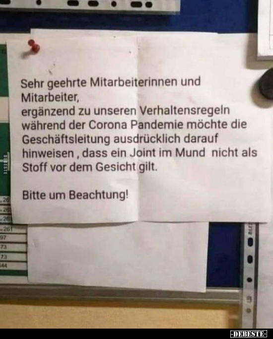 Mitarbeiter, ergänzend zu unseren Verhaltensregeln während..