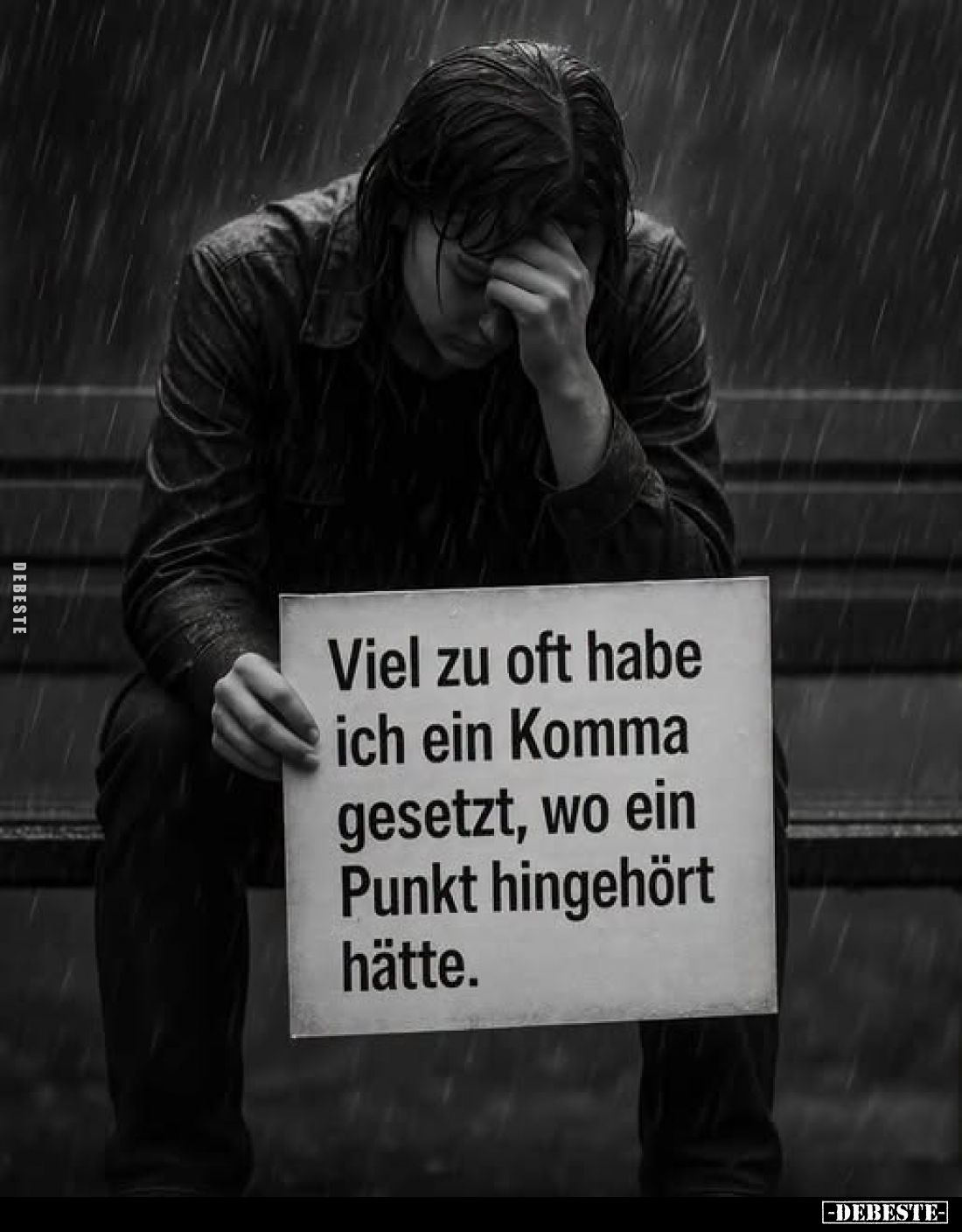 Viel zu oft habe
ich ein Komma
gesetzt, wo ein
Punkt hingehört
hätte.