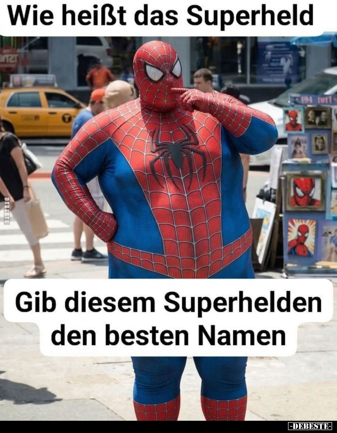 Wie heißt das Superheld?
Gib diesem Superhelden den besten Namen.