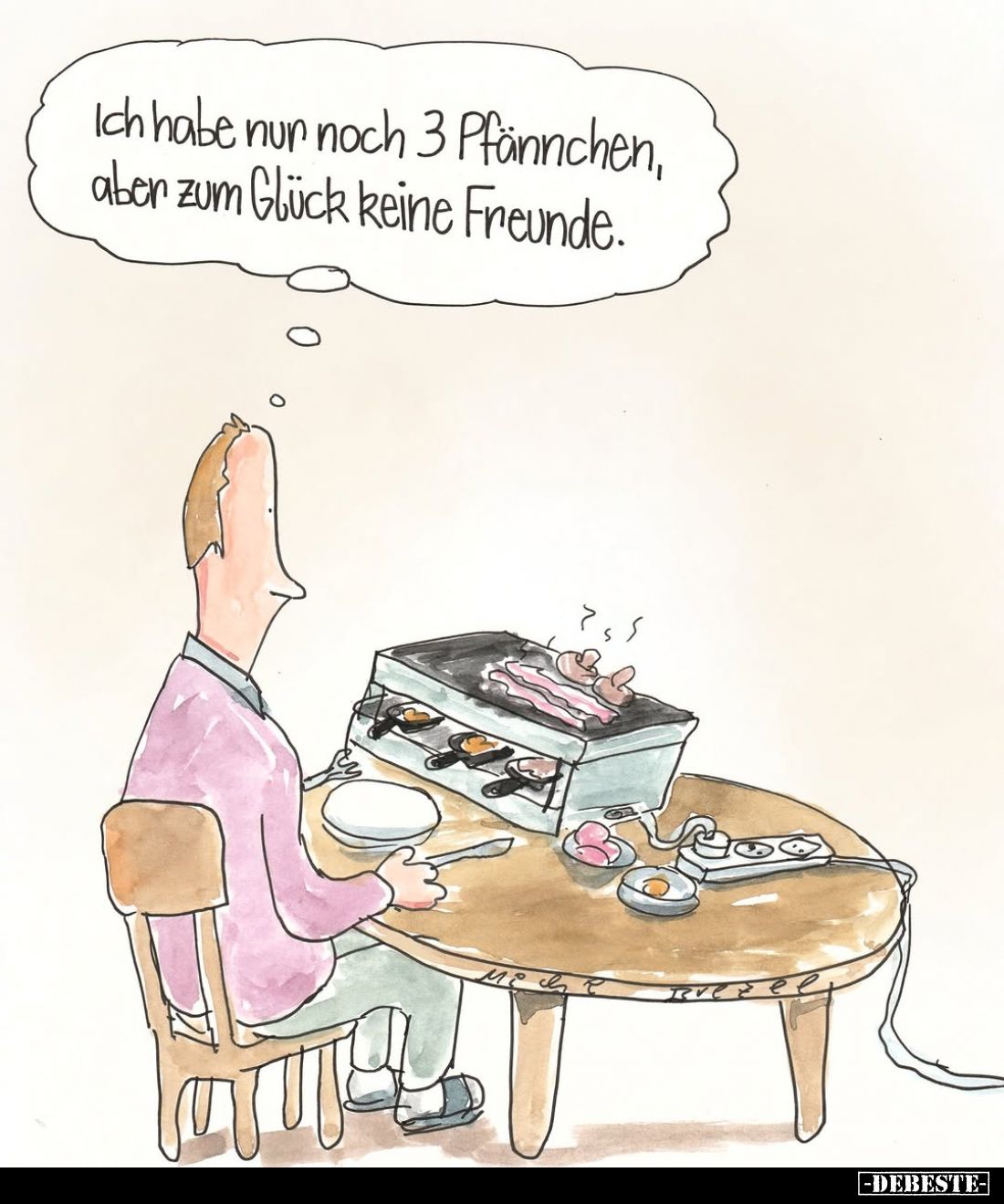 Ich habe nur noch 3 Pfännchen, aber zum Glück keine Freunde.