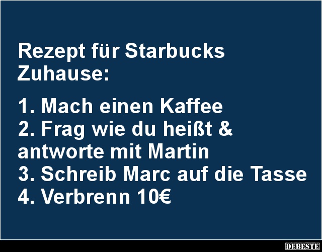 Rezept für Starbucks Zuhause.. - Lustige Bilder | DEBESTE.de