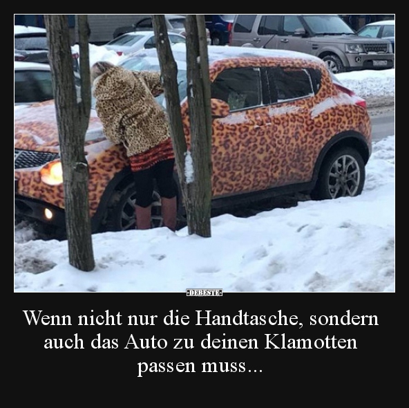 Wenn nicht nur die Handtasche, sondern auch das Auto zu..