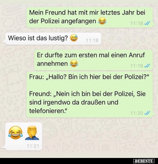 Mein Freund hat mit mir letztes Jahr bei der Polizei.. - Lustige Bilder | DEBESTE.de