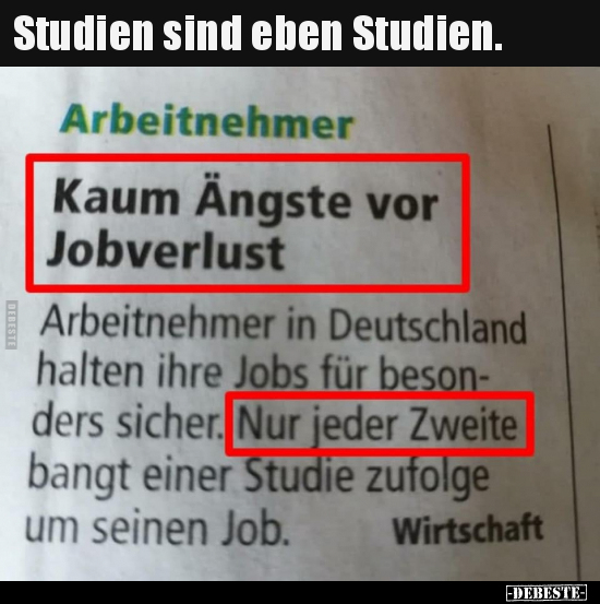 Kaum Ängste vor Jobverlust.. - Lustige Bilder | DEBESTE.de