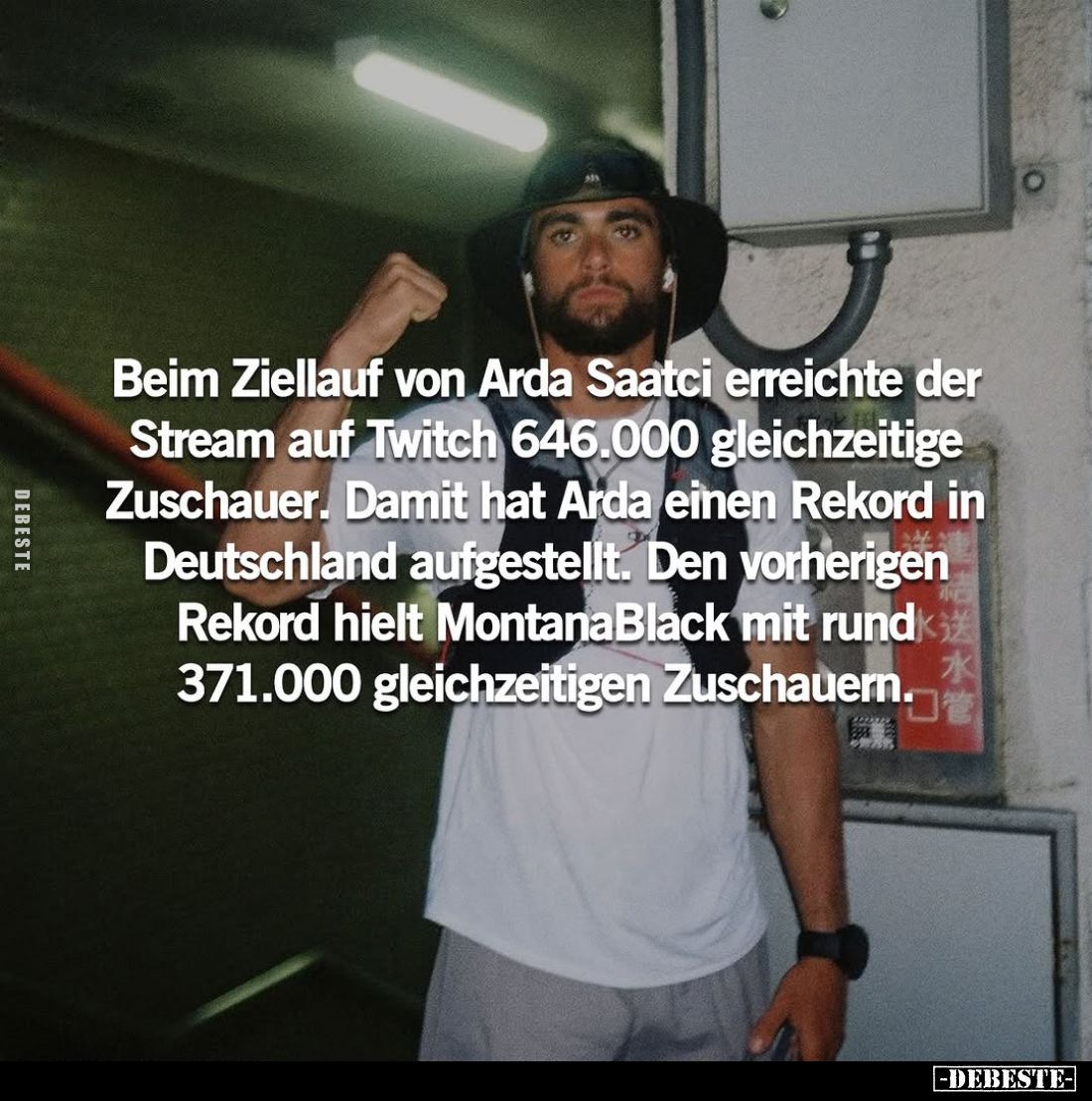 Beim Ziellauf von Arda Saatci erreichte der Stream auf Twitch 646.000 gleichzeitige Zuschauer.
Damit hat Arda einen Rekord i...