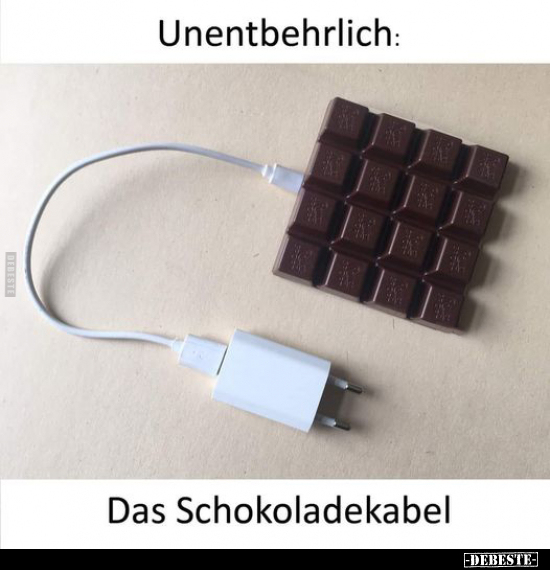 Unentbehrlich: Das Schokoladekabel... - Lustige Bilder | DEBESTE.de