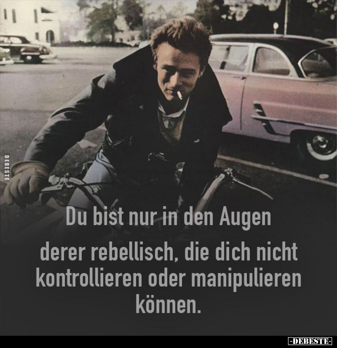 Du bist nur in den Augen derer rebellisch, die dich nicht kontrollieren oder manipulieren können.